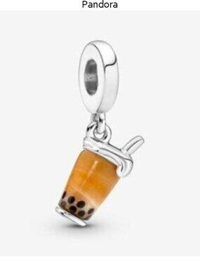 Authentic Pandora Murano Glass Bubble Tea Dangle Charm.